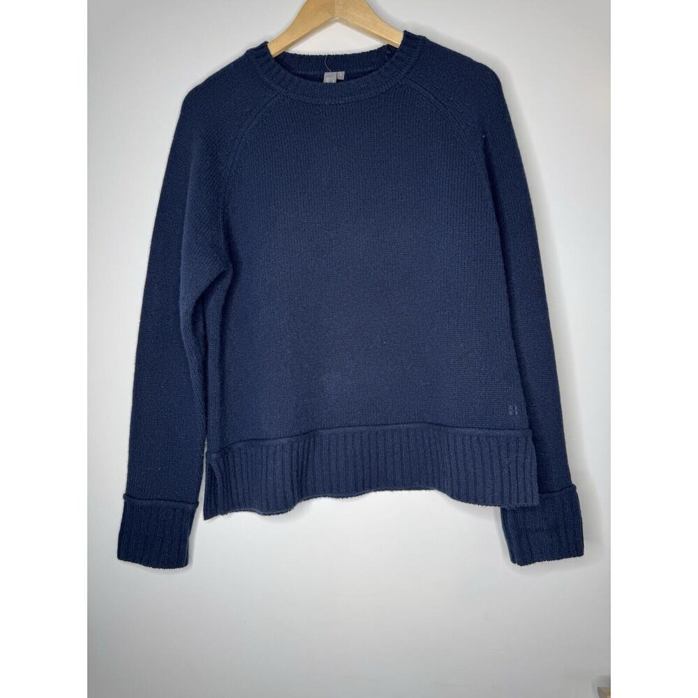Sweaty Betty Womens SMALL elevate Mountain Wool Yak Blend Jumper Sweater Blue